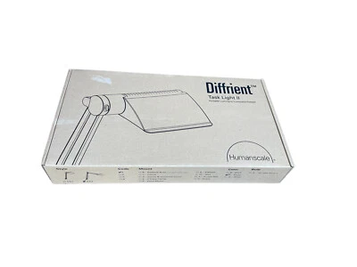 Iconic RARE Humanscale Diffrient Task Light II Double Arm Desk Lamp Silver New - Image 1 of 4