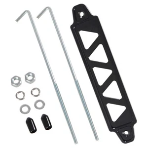 Universal Aluminum Car Battery Tie Down Mount Bracket Brace Bar W/ Bolts 10" NEW - Picture 1 of 6