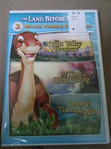The Land Before Time 3 Movie Family Fun Pack (DVD, 2015, Full Screen) New Sealed - Picture 1 of 2