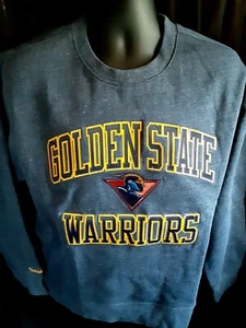 Golden State Warriors Men's Mitchell Ness Embroider Crew Neck Sweatshirt Large - Picture 1 of 4