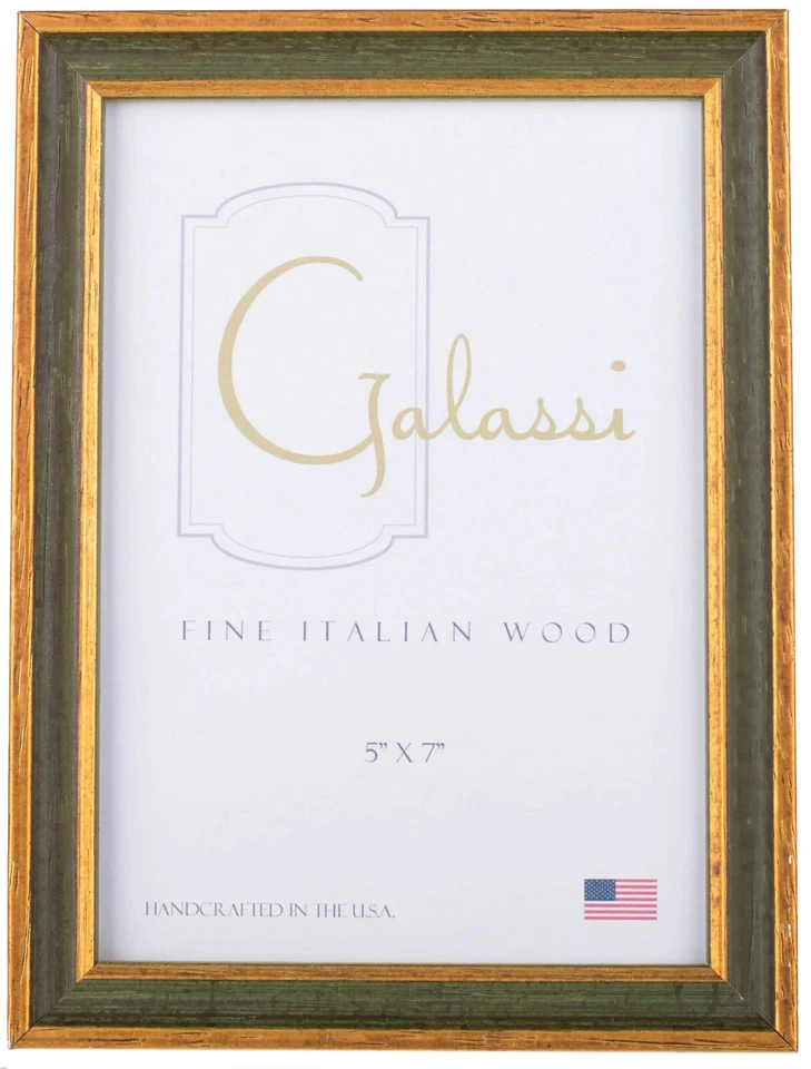 F. G. Galassi Handmade  Italian Wood Primary Green Traditional 16557 5"x7" frame - Image 1 of 1