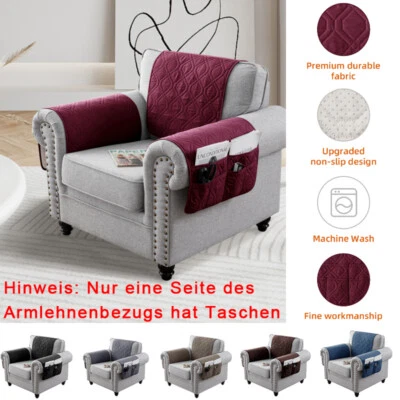 Wasserdichter, Sofa-Kopfstützenbezug Couch-Armlehnenbezug Schutz mit Tasche - Bild 1 von 4
