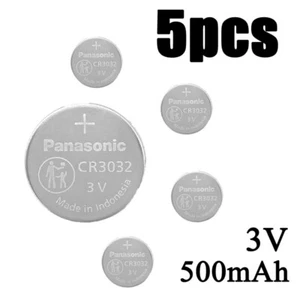 5X CR3032/BN DL/BR/KL/L3032 3V 500mAh Button Coin Cell Li Battery For Panasonic - Picture 1 of 9