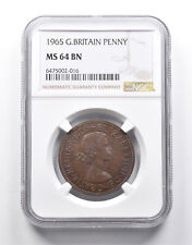 MS64 BN 1965 Great Britain Penny NGC Great Color *9938