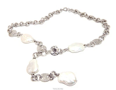 Collana donna in Argento 925 e perle barocche scaramazze naturali maestosa - Immagine 1 di 4
