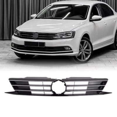 For 2015 2016 2017 2018 Volkswagen VW Jetta w/Chrome Front Bumper Upper Grille - Imagem 1 de 4
