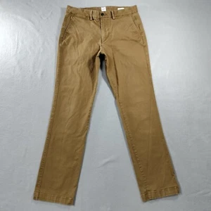 Gap Straight Fit Flat Front Tan Khaki Pants Mens Size Actual 31x30 - Picture 1 of 6