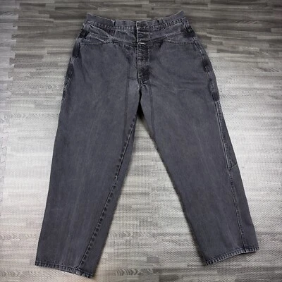 Marithe Girbaud Francois Jeans Mens 38M (35x29.5) Black Hi-Rise 80's 90's Retro - Image 1 of 4