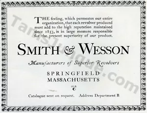 1921 Smith & Wesson Firearms Revolvers Great PRINT AD Over 100 years old (3221) - Picture 1 of 1