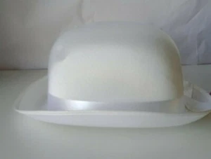 White Bowler Hat - Picture 1 of 5