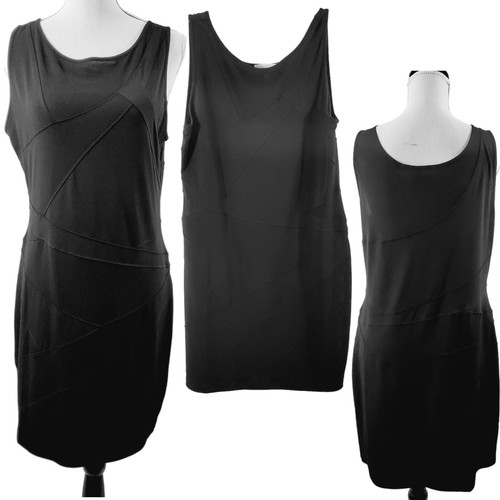 Abito senza maniche Michael Michael Kors donna in jersey nero lavorato a maglia taglia large