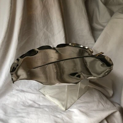 PLAT CENTRE DE TABLE VIDE POCHE   EN METAL ARGENTE INV 4602 - Photo 1/4