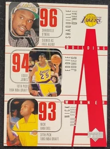 96-97 Upper Deck Building a Winner Lakers Shaq, Kobe Rookie, E. Jones, Van Exel - Bild 1 von 2