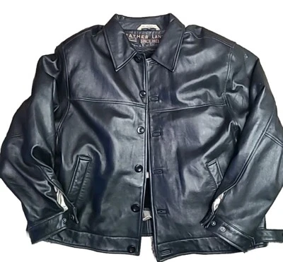 Chaqueta de bombardero de cuero forrada de abeto sintético Sub Zero Leatheland talla XXL Foto 1 de 4