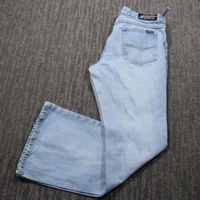 Pantalones de mezclilla para mujer Stephen Hardy Squeeze 32x30 acampanados lavado crudo desgastados Y2K de colección Foto 1 de 4