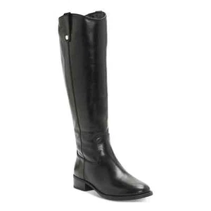 Botas hasta la rodilla de cuero INC International Concepts Fawne, negras talla 12M - Imagen 1 de 6