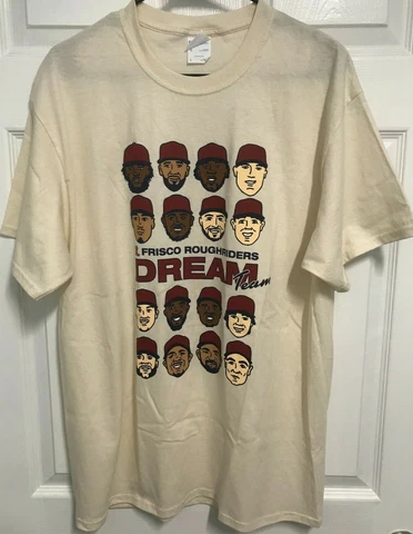 FRISCO ROUGHRIDERS Men Dream Team Texas Rangers Double AA T-Shirt L Port Co NEW Cover