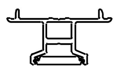 GU-ITALIA Binario HS 934 937 di scorrimento guida superiore col. ARGENTO - Immagine 1 di 3