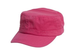 Damen gewaschene Militärmütze im Kadettenstil - Fuchsia - Bild 1 von 1