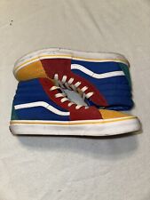 Vans Sneakers Sk8 High Top Youth 6.5 Womens 8 Suede Color Block Primary Colors