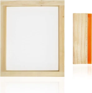 Worown 1 Piece 8 X 10 Inch Wood Silk Screen Printing Frame with 110 White Mesh a - Picture 1 of 12