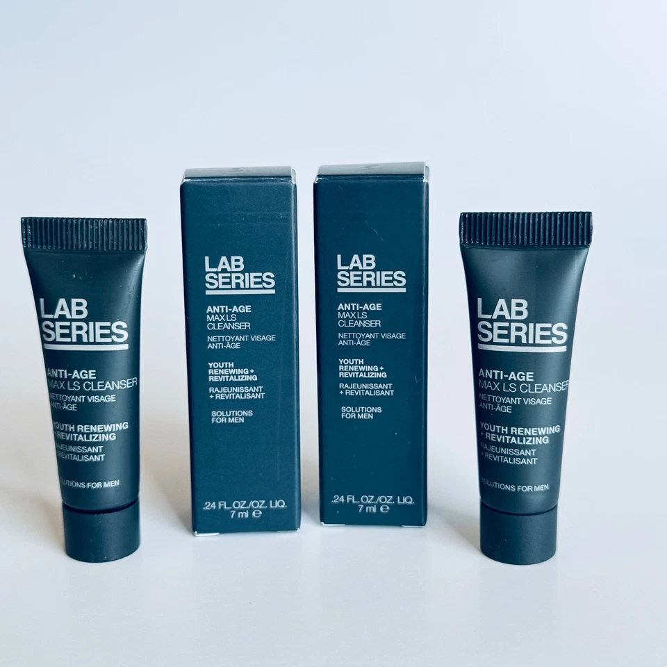 2 X Lab Series Anti-Age Max LS Soluções de Limpeza Masculina MINI TAMANHO 0,24 oz cada - Imagem 1 de 1