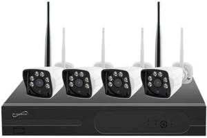 Sistema de Cámara de Seguridad Supersonic 4CH, 1080P WiFi Interior/Exterior, Impermeable - Imagen 1 de 4