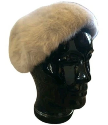 Boné vintage KANGOL DESIGN cinza angorá boina chapéu mangold Forgo Janie England - Imagem 1 de 4