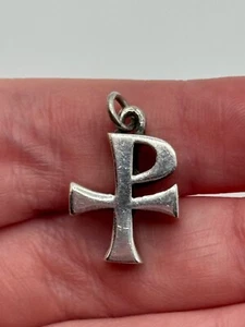 James Avery Sterlingsilber Chi Rho dickes Kreuz Anhänger - Bild 1 von 9