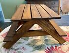 Handmade Stained & Treated Poplar Squirrel Picnic Table