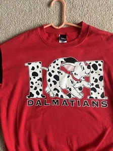 Vintage Disney Juniors 101 Dalmatians Crewneck Sweatshirt Shirt Red Size Small - Picture 1 of 10