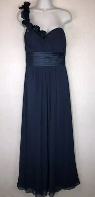 Vestido largo formal de dama de honor Bill Levkoff para mujer estilo un hombro 334 talla 10” Foto 1 de 4