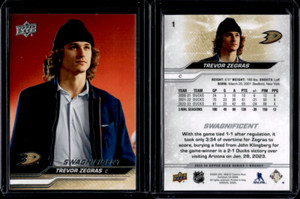2023-24 Upper Deck Series 1 Swagnificent #1 Trevor Zegras