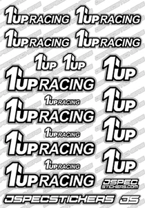 1UP RC STICKER SET A5 DECAL ACCESSORIES TOURING CAR ASSOCIATED XRAY EP BUGGY - Picture 1 of 10
