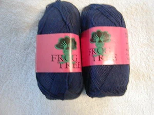 2 SKEINS - FROG TREE Pima/Silk -   Color # 842 - NAVY.  310 yards - Picture 1 of 4