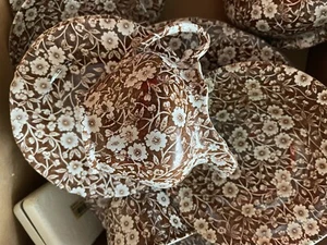 Calico Crownford China Co Staffordshire England brown 43 Piece Set - Picture 1 of 13
