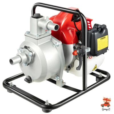 Portable Small Gas Gasoline Pump Irrigation Water Pump 2-Stroke 2 HP Air-Cooled - Image 1 of 4