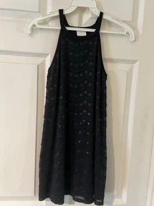 Ella Moss dress Black Lacy Scallops and Glitter! Sz 7-8 NWOT - Picture 1 of 6