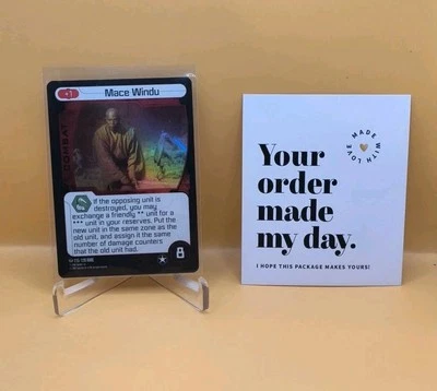 Star Wars Pocket Model TCG - Mace Windu - Rare - Foil - LucasArts - Jedi Knight - Image 1 of 4