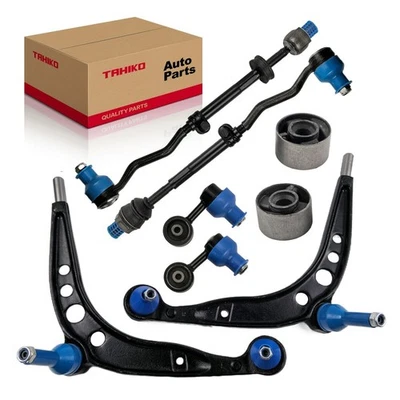 Brazo de control rótula buje barra de amarre kit de enlace 8 piezas apto para BMW E30 318i 325i Foto 1 de 4