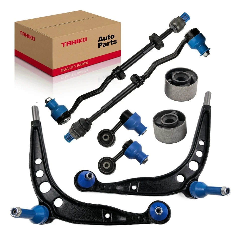Brazo de control rótula buje barra de amarre kit de enlace 8 piezas apto para BMW E30 318i 325i Foto 1 de 4