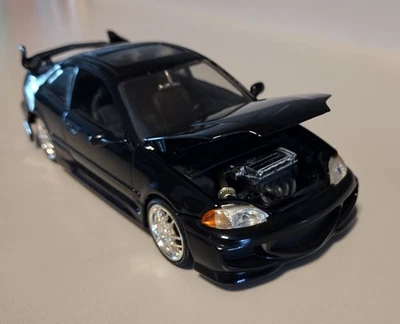 罕见老式 1: 25 比例 2002 年 Revell Fast & Furious Heist 本田思域压铸汽车 — 第 1/4 张图片