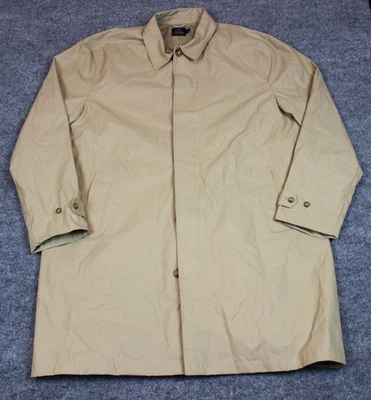 J.Crew Trench Coat Jacket Men's 2XL Beige Button Kahki Outerwear - Image 1 of 4