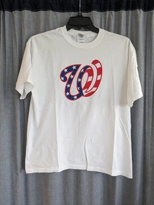 Washington Nationals T-Shirt Unisex L MLB Baseball White Crew Neck - Picture 1 of 9