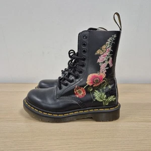 Dr Martens 1490 10 Holes Wild Botanical Bloom Flowers Floral Leather Boot Uk 3 - Picture 1 of 10