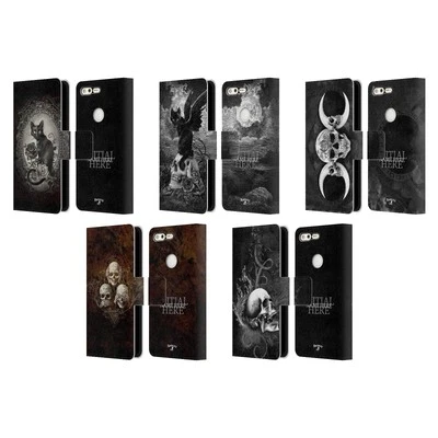 CUSTOM ALCHEMY GOTHIC NAME AND INITIAL LEATHER BOOK CASE FOR GOOGLE PHONES - Image 1 of 4