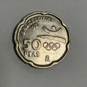 Spain 1992 50 Pesetas Barcelona 92 Copper Nickel - Bild 1 von 2