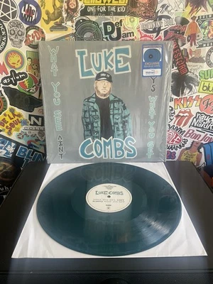 LUKE COMBS What You See Ain’t Always What You Get NEW 3LP SEA BLUE VINYL W/HYPE - Image 1 of 2