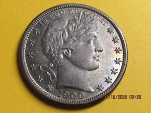 1900-S BARBER HALF VERY HIGH GRADE - Picture 1 of 5