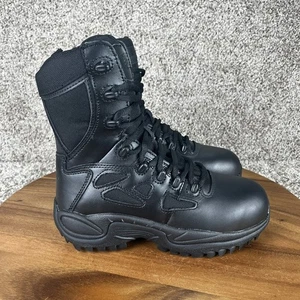 Reebok Rapid Response Mens 4 M / Womens 6 M Black Combat Boots Side Zipper - Picture 1 of 10